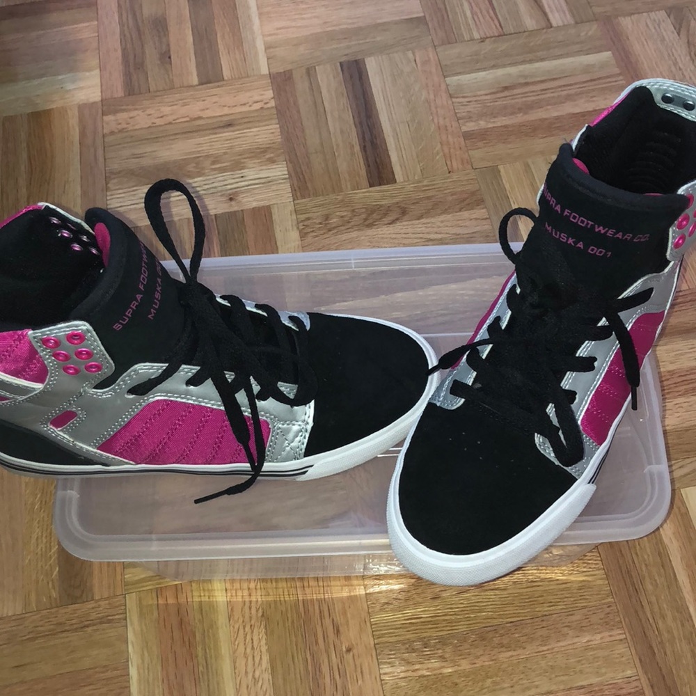 Supra black, pink and silver sneakers - Picture 3 of 4